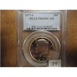 1977-S KENNEDY HALF DOLLAR PCGS PR69 DCAM