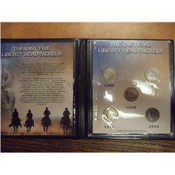 THE LAST 5 LIBERTY "V" NICKELS SET (AS SHOWN)