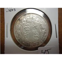 1912 GREAT BRITAIN SILVER HALF CROWN .2273 OZ. ASW