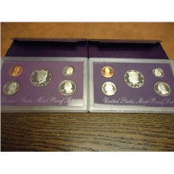 1988 & 1989 US PROOF SETS (WITH BOXES)