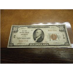 1929 TYPE I $10 NATIONAL CURRENCY THE FIRST