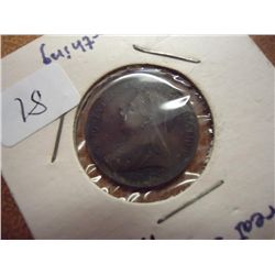 1896 GREAT BRITAIN FARTHING (EXTRA FINE)