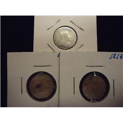 1902,11 & 12 CANADA SILVER 10 CENTS
