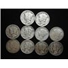 Image 1 : 10 ASSORTED 1940'S MERCURY DIMES