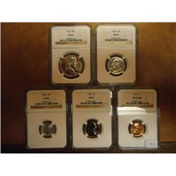 1963 US SILVER PROOF SET ALL NGC SLABS
