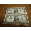 Image 1 : 2-1963-B $1 FRN'S CONSECUTIVE SERIAL NUMBERS