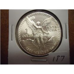 1983 MEXICO 1 OZ. SILVER LIBERTAD (UNC)