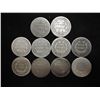Image 2 : 10 ASSORTED 1850'S SEATED LIBERTY DIMES