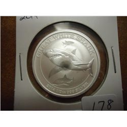 2014 AUSTRALIA SILVER 50 CENTS GREAT WHITE SHARK