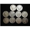 Image 1 : 10 ASSORTED 1940'S MERCURY DIMES