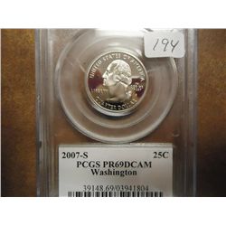 2000-S WASHINGTON QUARTER PCGS PR69 DCAM