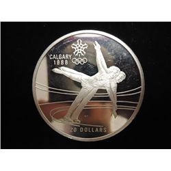 1987 CANADA PROOF SILVER $20 1988  CALGARY