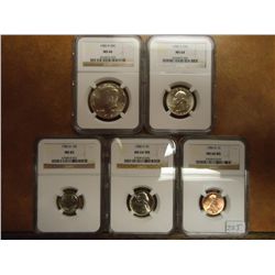 1986-D MINT SET ALL NGC SLABS SEE DESCRIPTION