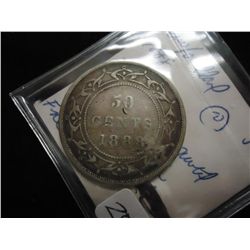 1888 NEWFOUNDLAND SILVER 50 CENTS KEY DATE