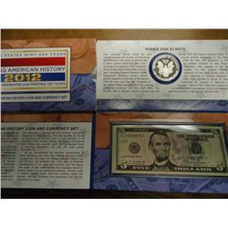 2012 US MINT MAKING AMERICAN HISTORY COIN &