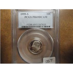 1999-S ROOSEVELT DIME PCGS PR69 DCAM