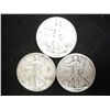 Image 1 : 1941,42 & 45 WALKING LIBERTY HALF DOLLARS