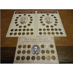 3 ASSORTED LINCOLN CENT SETS (AS SHOWN)
