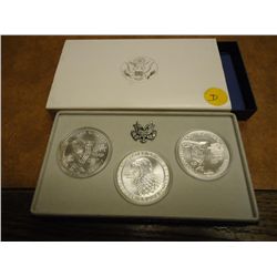 1983 P/D/S US OLYMPIC 3 SILVER DOLLAR UNC SET