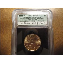 2001-P SACAGAWEA DOLLAR ICG MS66 SIGNATURE SET