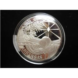 33.3 GRAM STERLING SILVER PF ROUND ARKANSAS