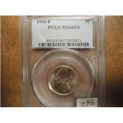 1999-P JEFFERSON NICKEL PCGS MS66 FS
