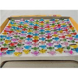 144 PLASTIC LUCKY CHARM RINGS