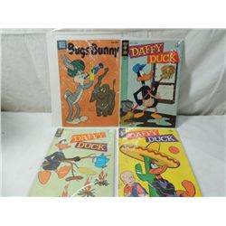 LOT 4 VINTAGE DAFFY DUCK COMICS