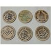 Image 1 : LOT 6 WOODEN NICKEL TOKENS