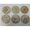 Image 2 : LOT 6 WOODEN NICKEL TOKENS
