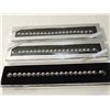 Image 2 : LOT 3 SILVERTONE METAL  BEAD BRACELET