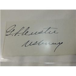 GENERAL CUSTER CUT SIGNATURE AUTOGRAPH NO COA.
