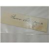 Image 1 : GROVER CLEVELAND CUT SIGNATURE AUTOGRAPH NO COA