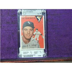 1954 SI TOPPS BOB KEEGAN #100 GRADED BASEBALL CARD