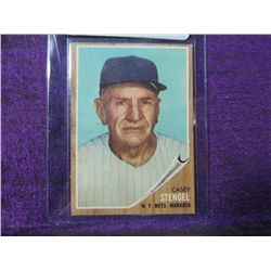 1962 TOPPS CASEY STENGEL #29 BASEBALL CARD