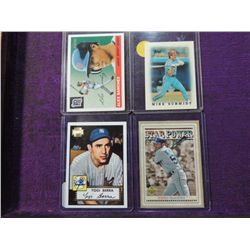 LOT 4 BASEBALL PLAYER CARDS