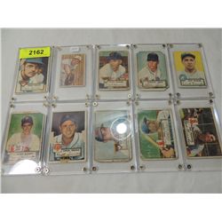 LOT 10 TOPPS & BOWMAN 1952 BASEBALL CARDS
