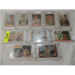 LOT 10 TOPPS & BOWMEN 1954-1957 BASEBALL CARDS