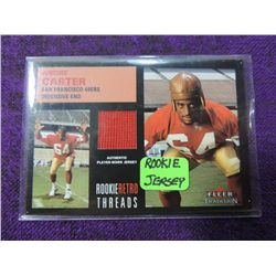 2001 FLEER ANDRE CARTER ROOKIE JERSEY CARD