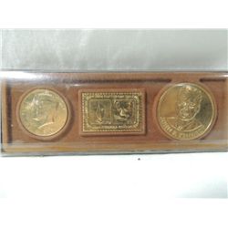 JOHN F KENNEDY COLLECTIBLE GOLD COINS