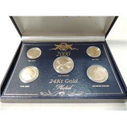 2000 24KT GOLD PLATED COIN SET