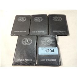LOT 5 COINS OF PAKISTAN ALBUMS