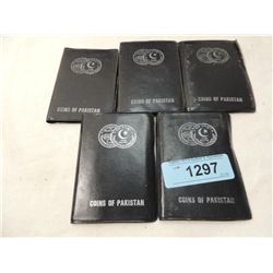 LOT 5 COINS OF PAKISTAN ALBUMS