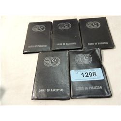 LOT 5 COINS OF PAKISTAN ALBUMS