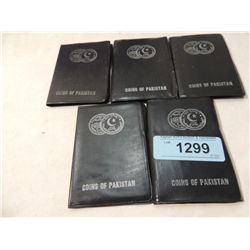 LOT 5 COINS OF PAKISTAN ALBUMS