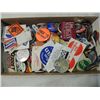 Image 1 : BOX LOT ASSORTED CAMPAIGN BUTTONS & STICKERS