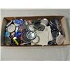 Image 1 : BOX LOT ASSORTED CAMPAIGN BUTTONS & STICKERS