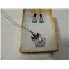 Image 2 : VON DELL STERLING VINTAGE EARRINGS & NECKLACE