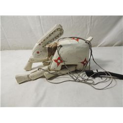 ANTIQUE WOODEN MARIONETTE RABBIT PUPPET