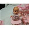 Image 2 : LOT 11 1988 LGTI (2) MINI BABY DOLLS & 9 PCS: CRIB